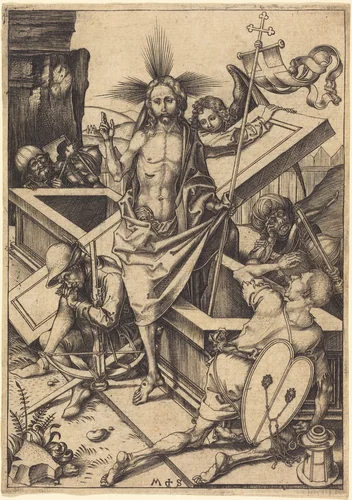 The Resurrection by Martin Schongauer, print, 1480
