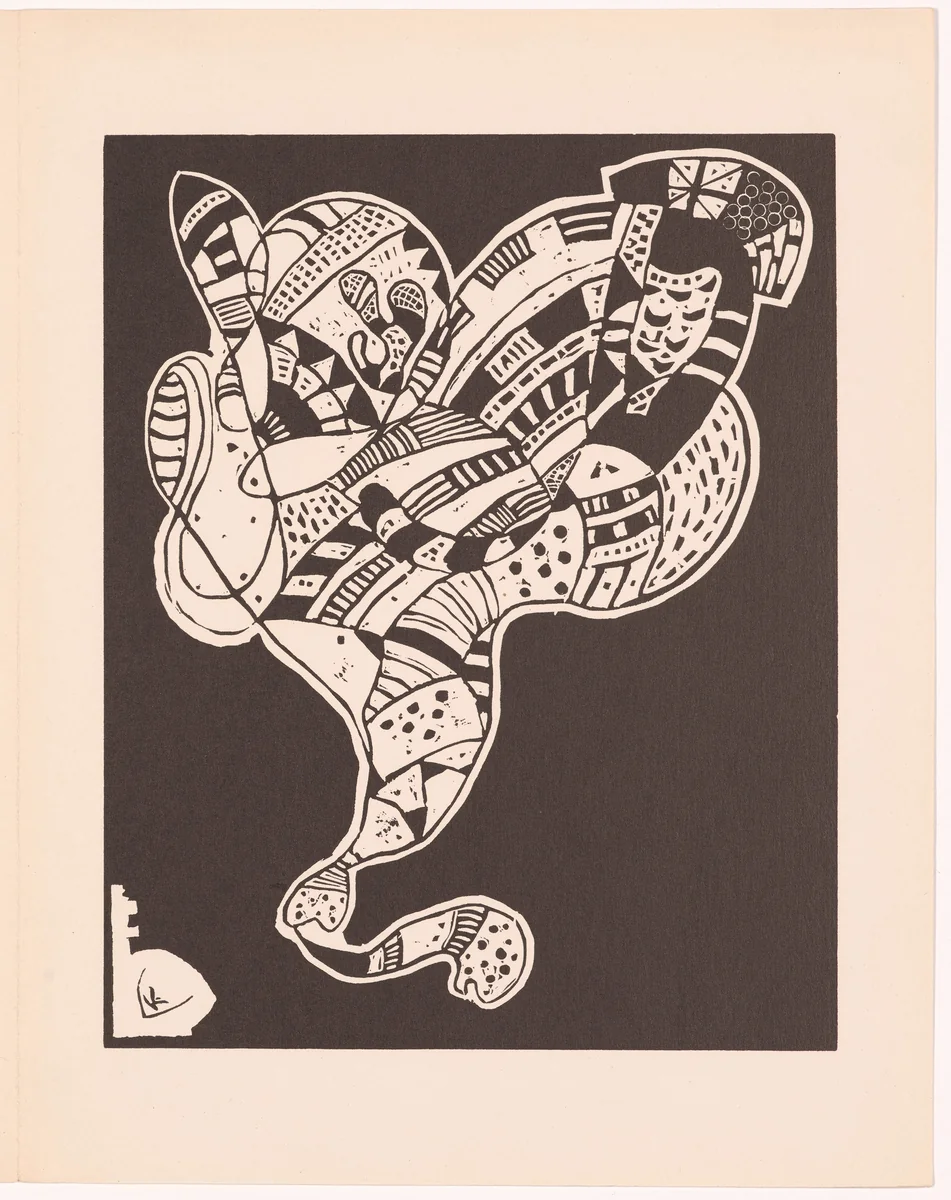 Plate (folio 12) from 10 Origin by Wassily Kandinsky, print, 1942