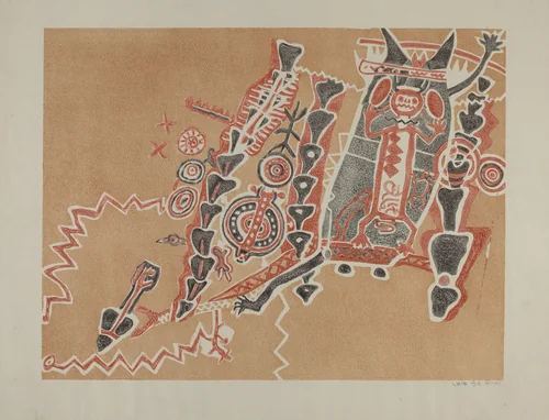 Petroglyphs by Lala Eve Rivol, index of american design, 1935-1942