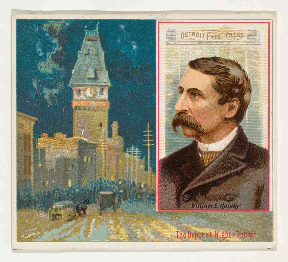 William E. Quinby, Detroit Free Press, from the American Editors series (N35) for Allen & Ginter Cigarettes by Allen & Ginter, print, 1887