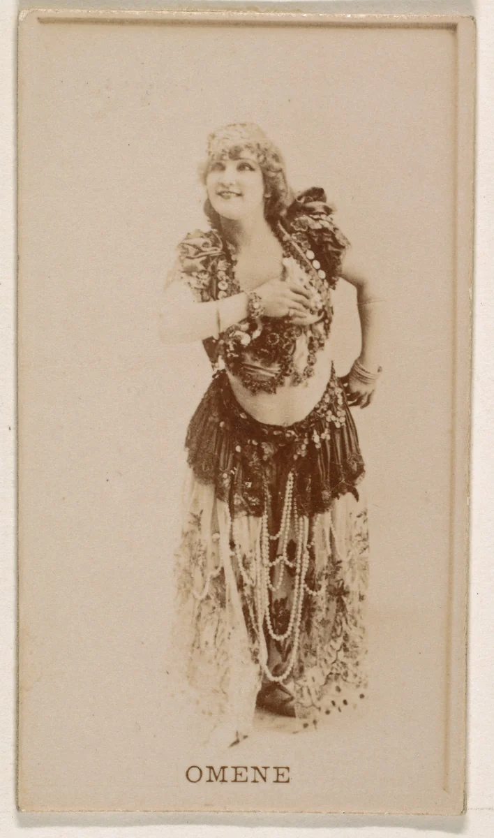 Omene, from the Actresses series (N245) issued by Kinney Brothers to promote Sweet Caporal Cigarettes by Kinney Brothers Tobacco Company, photograph, 1890