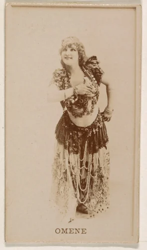 Omene, from the Actresses series (N245) issued by Kinney Brothers to promote Sweet Caporal Cigarettes by Kinney Brothers Tobacco Company, photograph, 1890