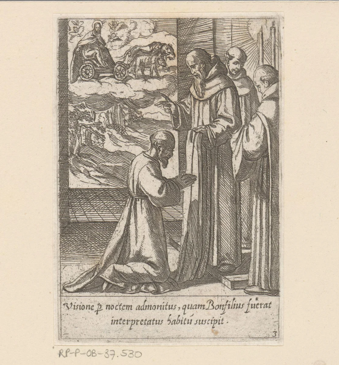 De heilige Philippus toegelaten tot de servieten by Antonio Tempesta, print, 1591