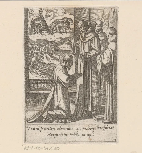 De heilige Philippus toegelaten tot de servieten by Antonio Tempesta, print, 1591