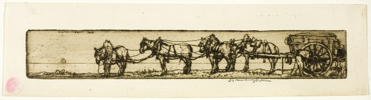 Draught Horses by Donald Shaw MacLaughlan, print, 1906