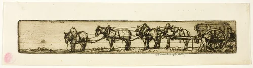 Draught Horses by Donald Shaw MacLaughlan, print, 1906