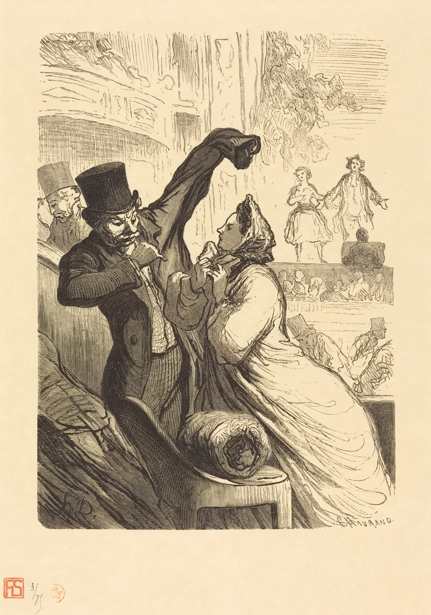 Le Couplet final by Charles Maurand; Honoré Daumier, portfolio, 1862