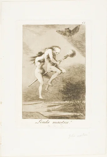 Pretty Teacher!, plate 68 from Los Caprichos by Francisco José de Goya, print, 1797-1799