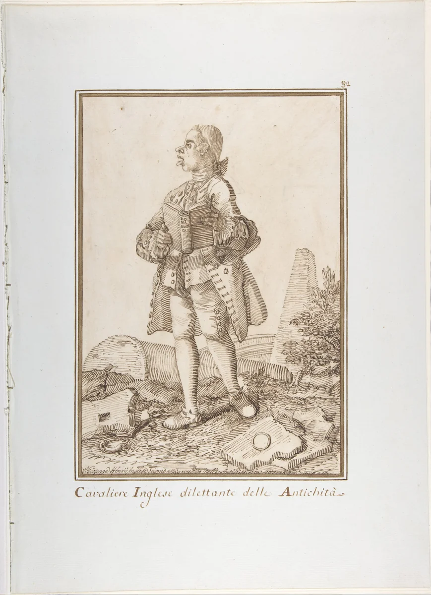 Joseph Henry of Straffan, Co. Kildare by Pier Leone Ghezzi, drawing, 1744-1751