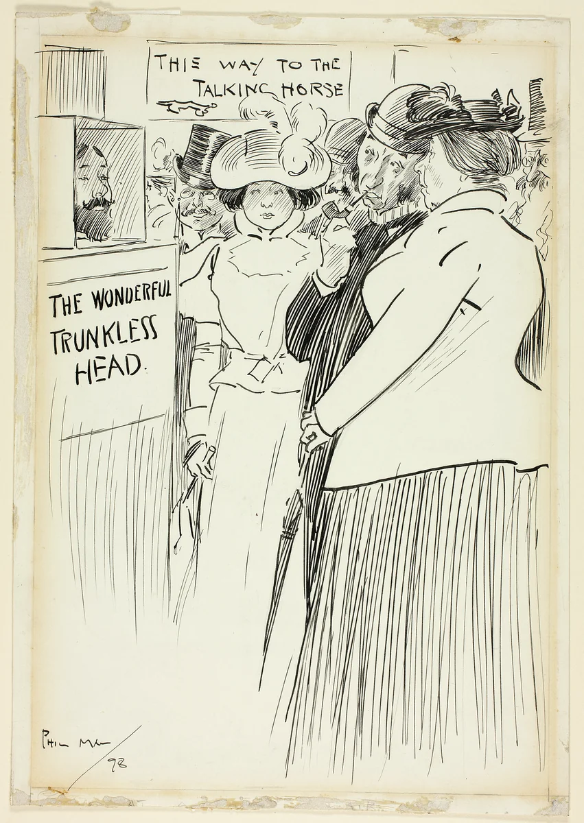 At a County Fair by Philipp William May, drawing, 1898