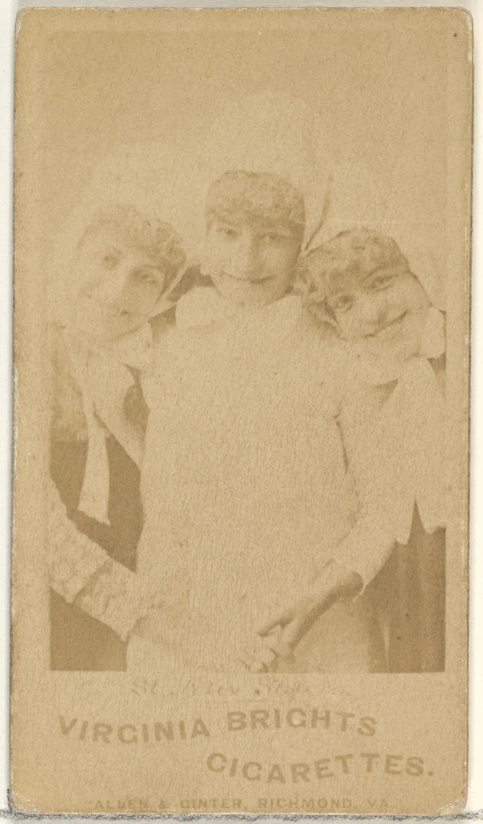 St. Felix Sisters, From the Actors and Actresses series (N45, Type 1) for Virginia Brights Cigarettes by Allen & Ginter, photograph, 1885-1891
