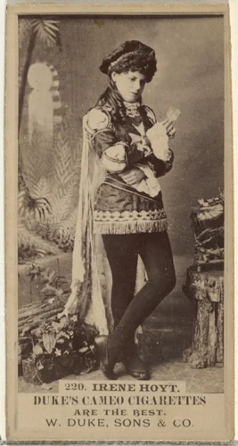 Card Number 220, Irene Hoyt, from the Actors and Actresses series (N145-5) issued by Duke Sons & Co. to promote Cameo Cigarettes by W. Duke, Sons & Co., photograph, 1880-1889