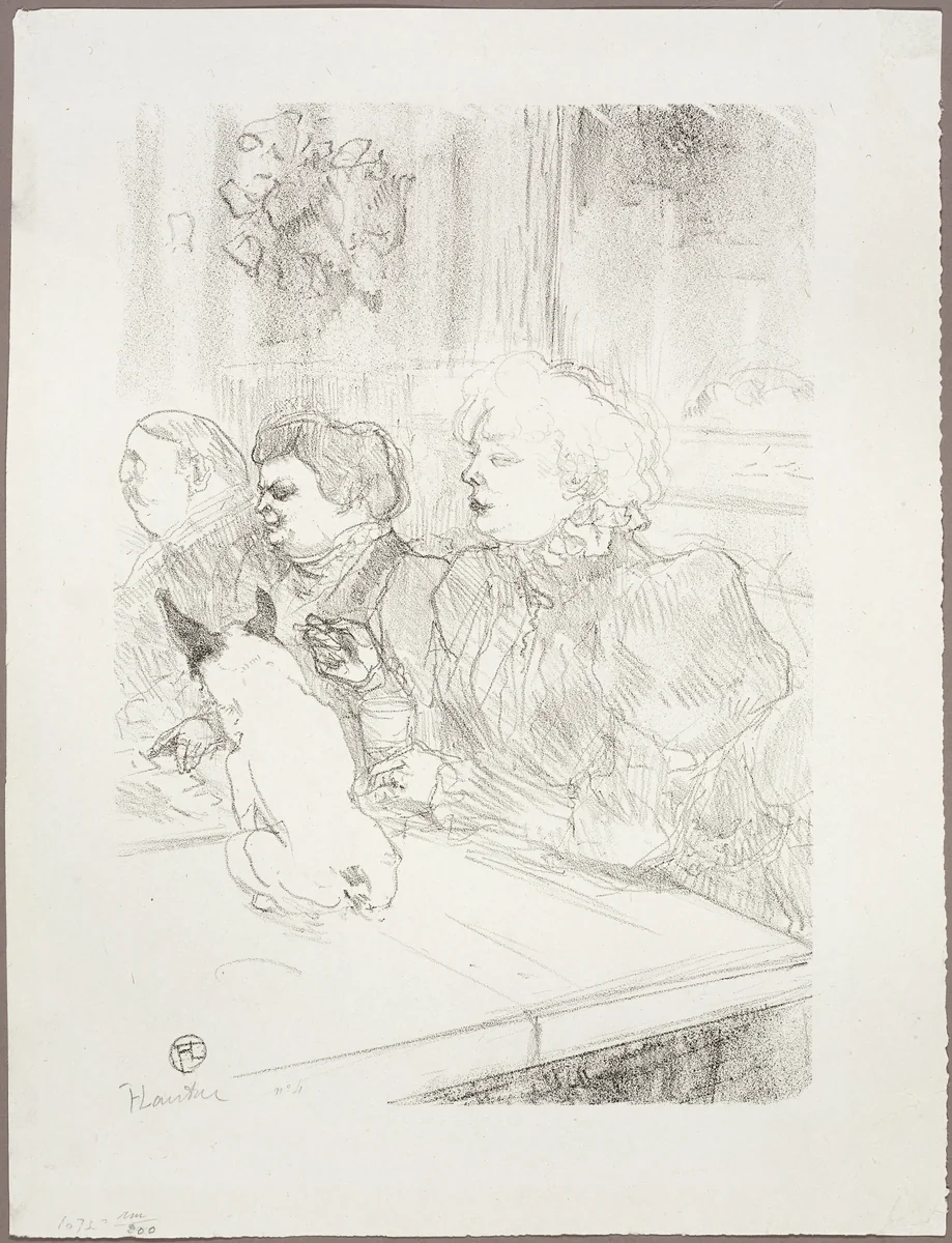 At La Souris, Madame Palmyre by Henri de Toulouse-Lautrec, print, 1897