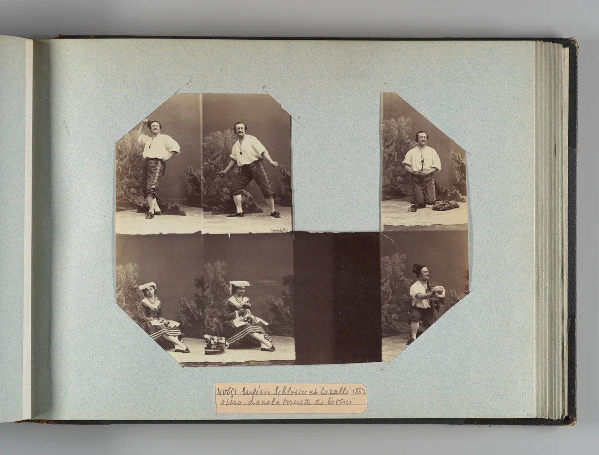 Eugénie Schlosser et Coralli by André Adolphe-Eugène Disdéri, photograph, 1863