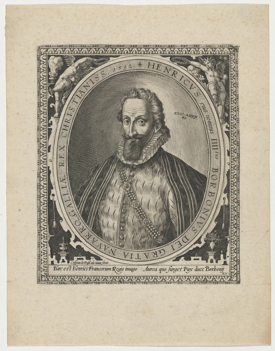 Henry IV, King of France by Crispijn van de Passe I, print, 1592