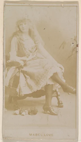 Miss Mabel Love, from the Actresses series (N245) issued by Kinney Brothers to promote Sweet Caporal Cigarettes by Kinney Brothers Tobacco Company, photograph, 1890