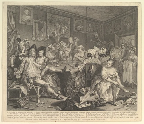 A Rake's Progress, Plate 3 by William Hogarth, print, 1735