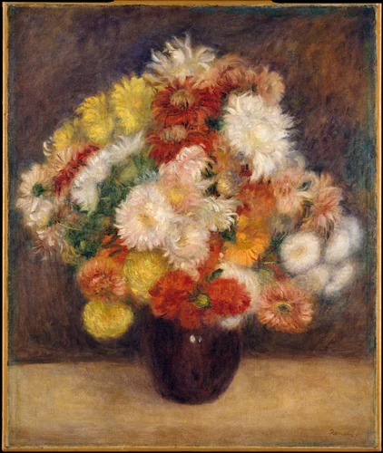 Bouquet of Chrysanthemums by Auguste Renoir, painting, 1881