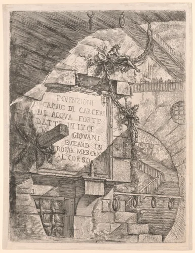 Title Page from Imaginary Prisons by Giovanni Battista Piranesi, print, 1749-1750