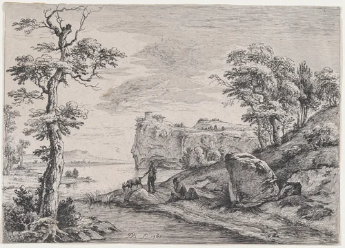 Goatherd by Jean Jacques de Boissieu, print, 1763
