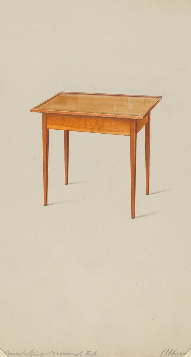 Shaker Small Table by Alfred H. Smith, index of american design, 1936