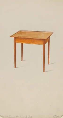 Shaker Small Table by Alfred H. Smith, index of american design, 1936