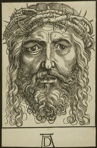 Head of Christ Crowned with Thorns by Sebald Beham, print, 1520-1550