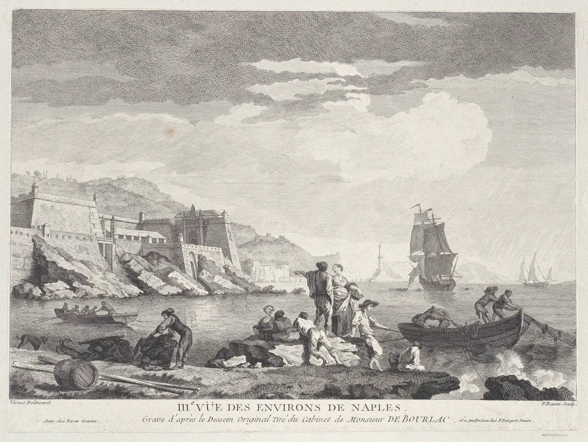 Third View of the Surroundings of Naples by Joseph Vernet, print, 1755-1765