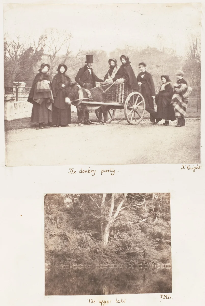 The Donkey Party; The Upper Lake by James Knight, photograph, 1853-1856