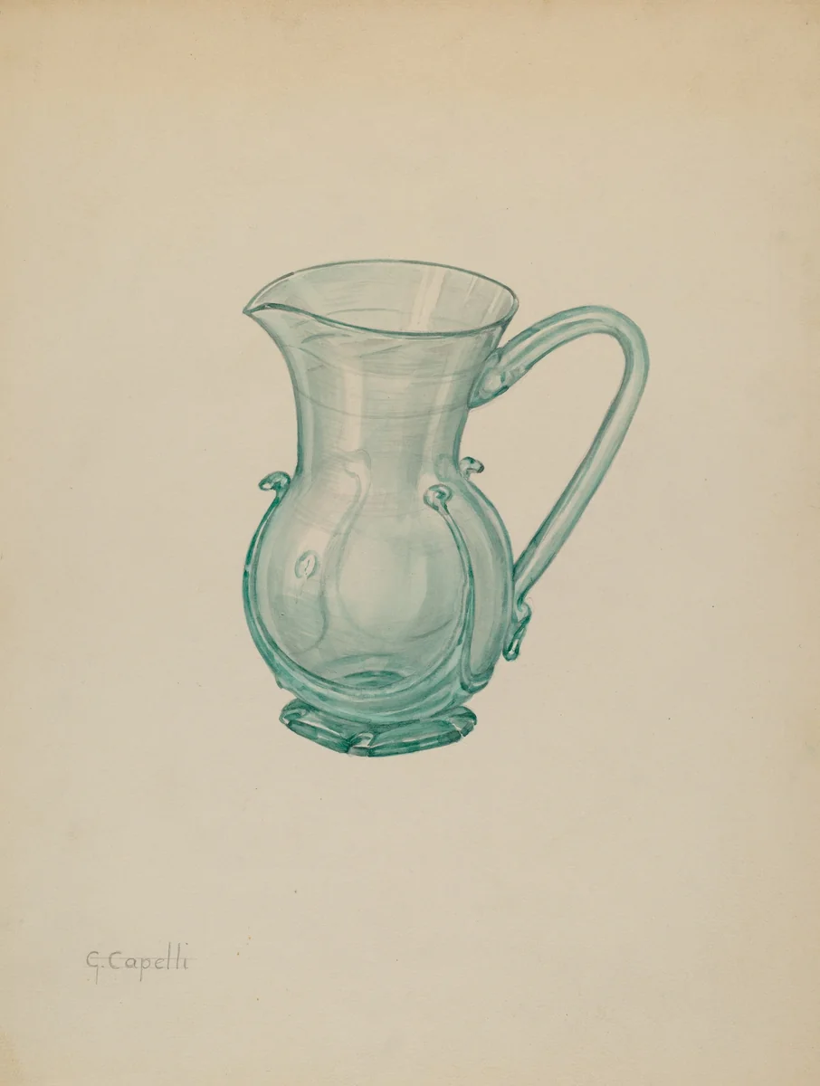 Creamer by Giacinto Capelli, index of american design, 1937