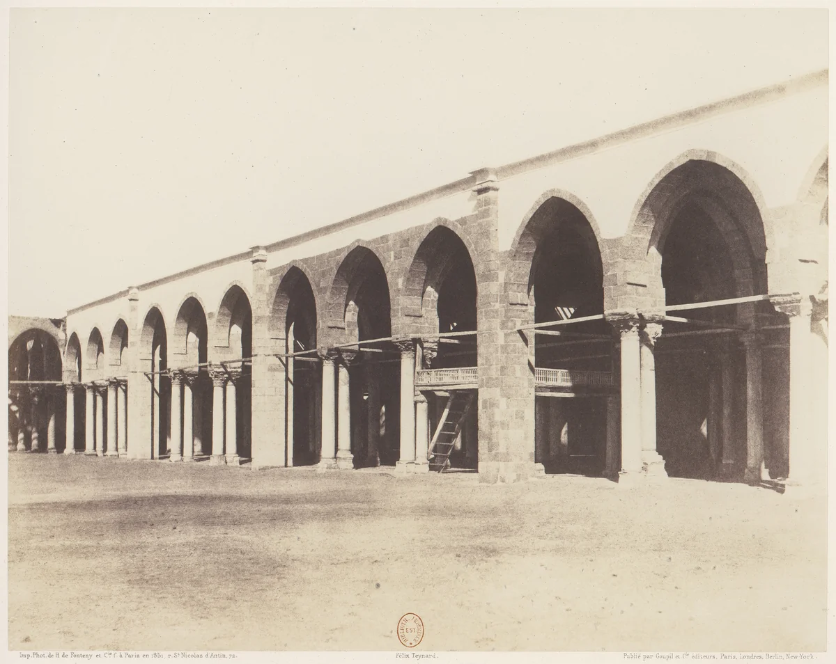 Le Kaire, Mosquée d'Amrou - Intérieur - Côté du Sanctuaire by Félix Teynard, photograph, 1851-1852