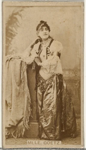 Mlle. Goetz, from the Actors and Actresses series (N145-8) issued by Duke Sons & Co. to promote Duke Cigarettes by W. Duke, Sons & Co., photograph, 1890-1895