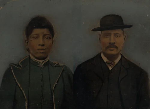 Portrait of a Man and a Woman by American 19th Century, photograph, 1860-1869