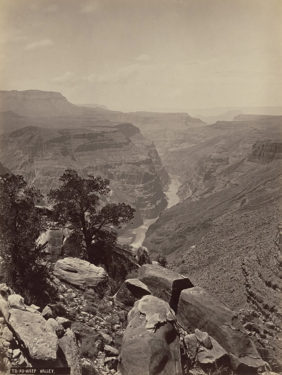 The Canyon Seen from the Foot of Toroweep Valley, Grand Canyon by John Hillers, photograph, 1873