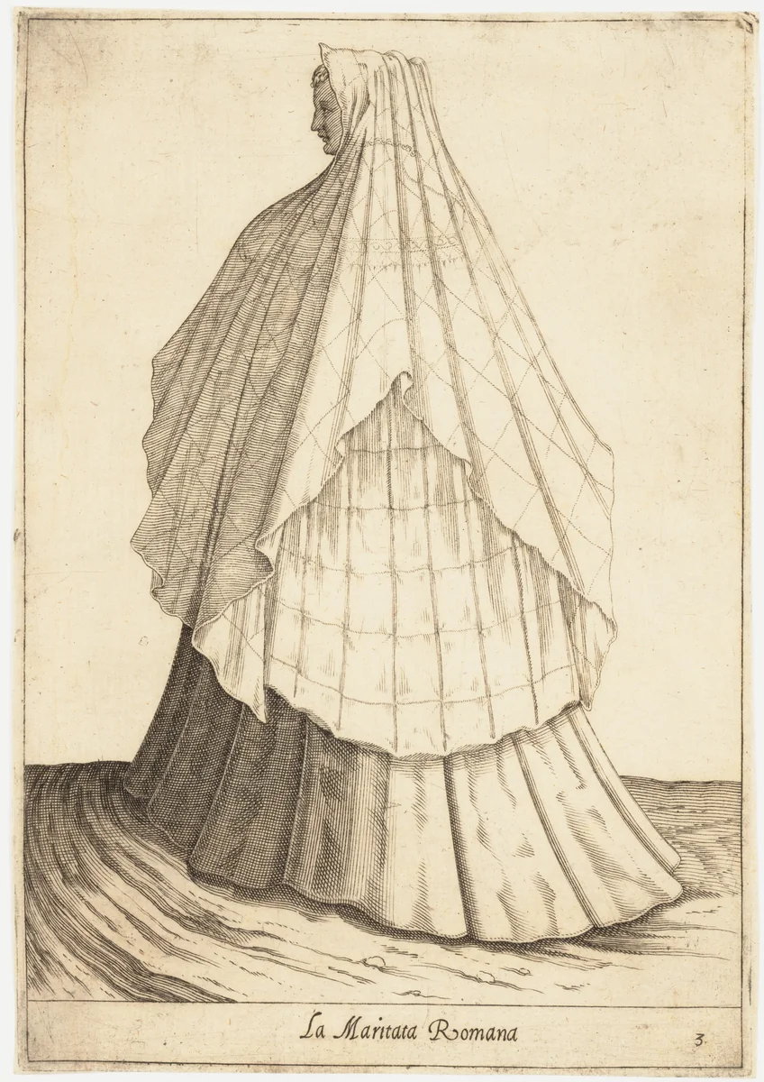 La Maritata Romana (Matron) by Pietro Bertelli, print, 1575-1585