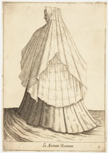 La Maritata Romana (Matron) by Pietro Bertelli, print, 1575-1585
