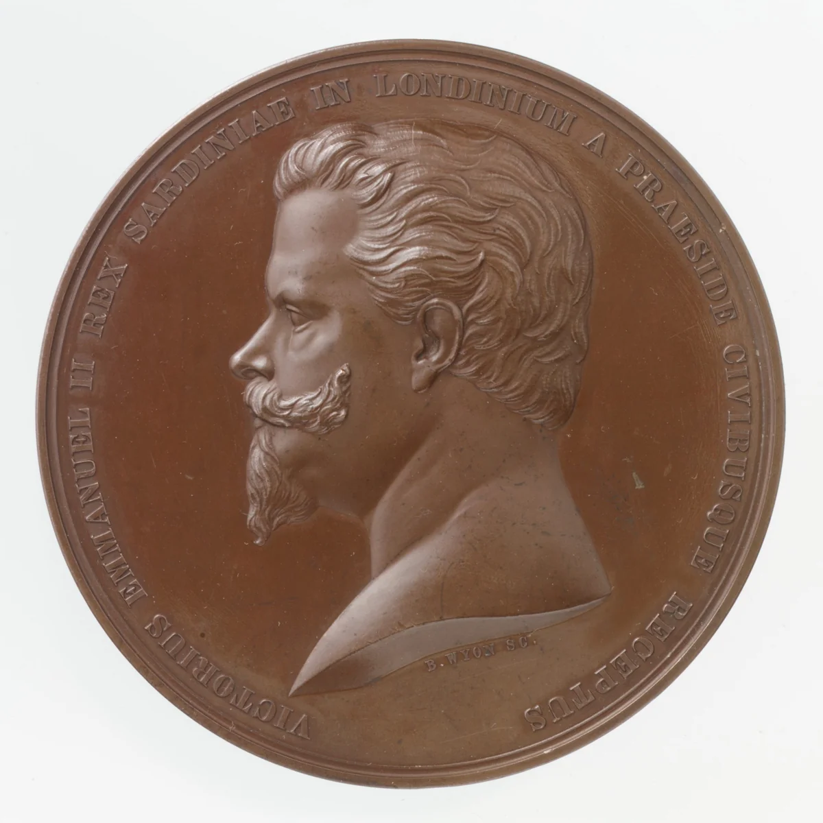Victor Emanuel's Visit to the Corporation of London by Benjamin Wyon, metalwork, 1855