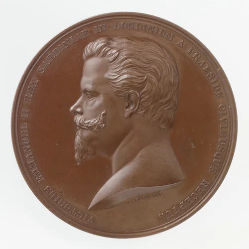 Victor Emanuel's Visit to the Corporation of London by Benjamin Wyon, metalwork, 1855