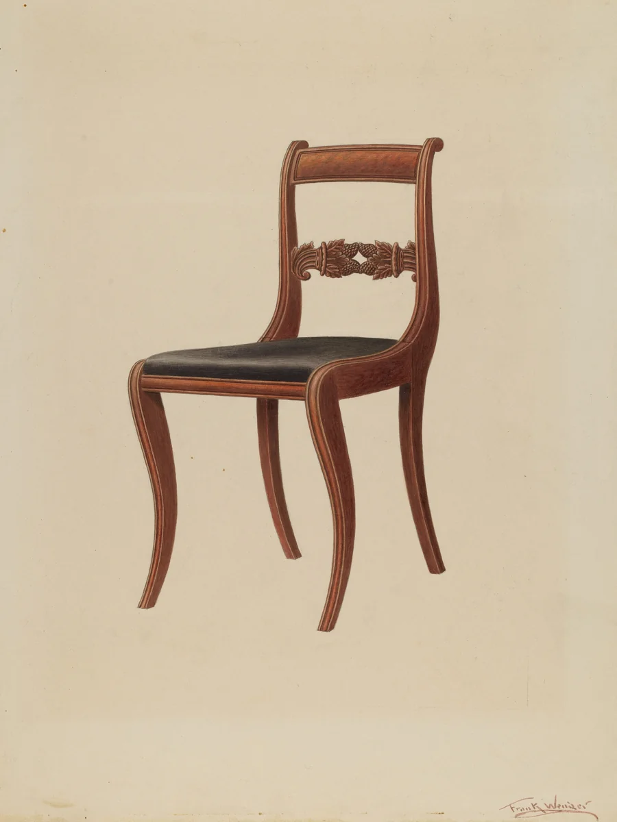 Side Chair by Frank Wenger, index of american design, 1937