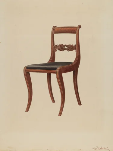 Side Chair by Frank Wenger, index of american design, 1937