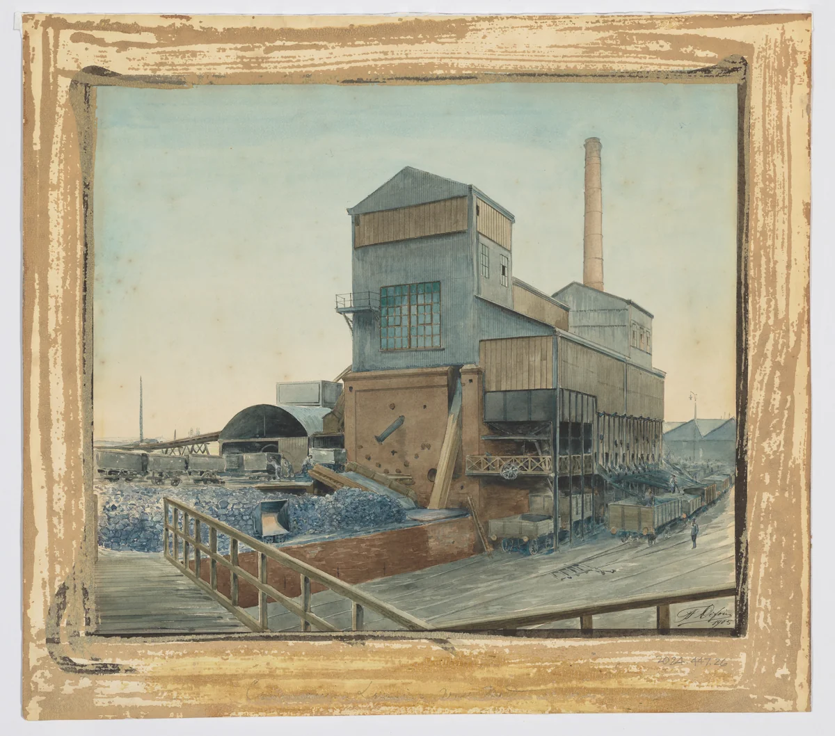 Perspective View from a series of Mines and Factories by Th Defoiss, drawing, 1900-1910