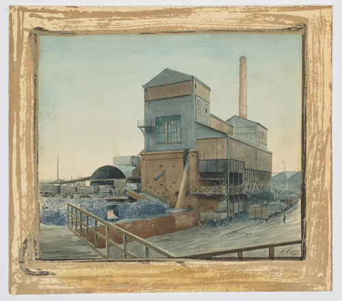 Perspective View from a series of Mines and Factories by Th Defoiss, drawing, 1900-1910