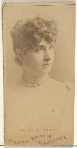 Nellie Standish, from the Actors and Actresses series (N45, Type 1) for Virginia Brights Cigarettes by Allen & Ginter, photograph, 1885-1891
