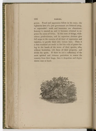 Tailpiece (page 208) from The Fables of Aesop by Thomas Bewick, illustrated book, 1818