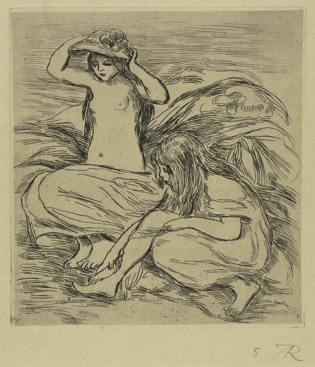 The Two Bathers by Pierre-Auguste Renoir, print, 1895