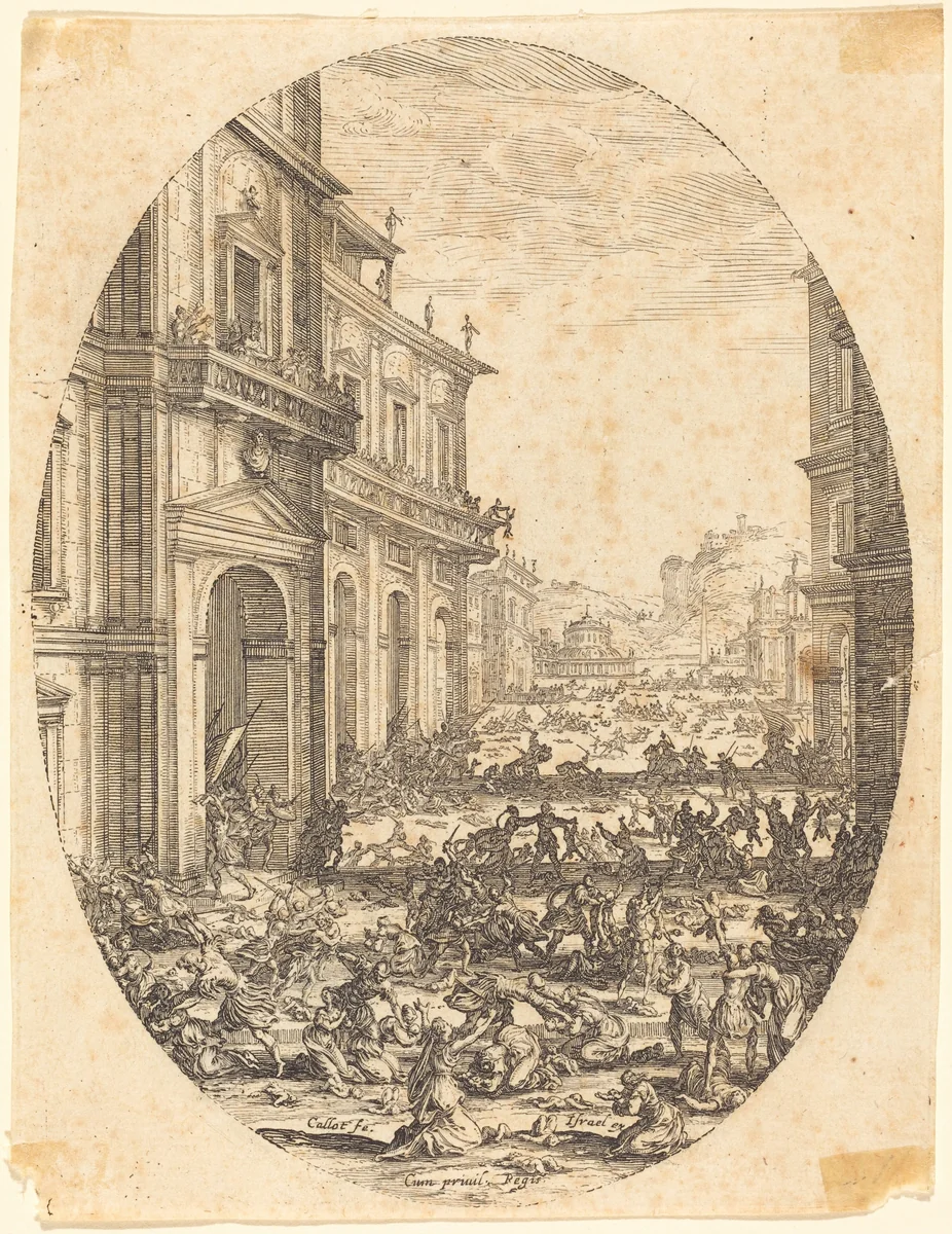 The Massacre of the Innocents by Jacques Callot, print, 1618-1620