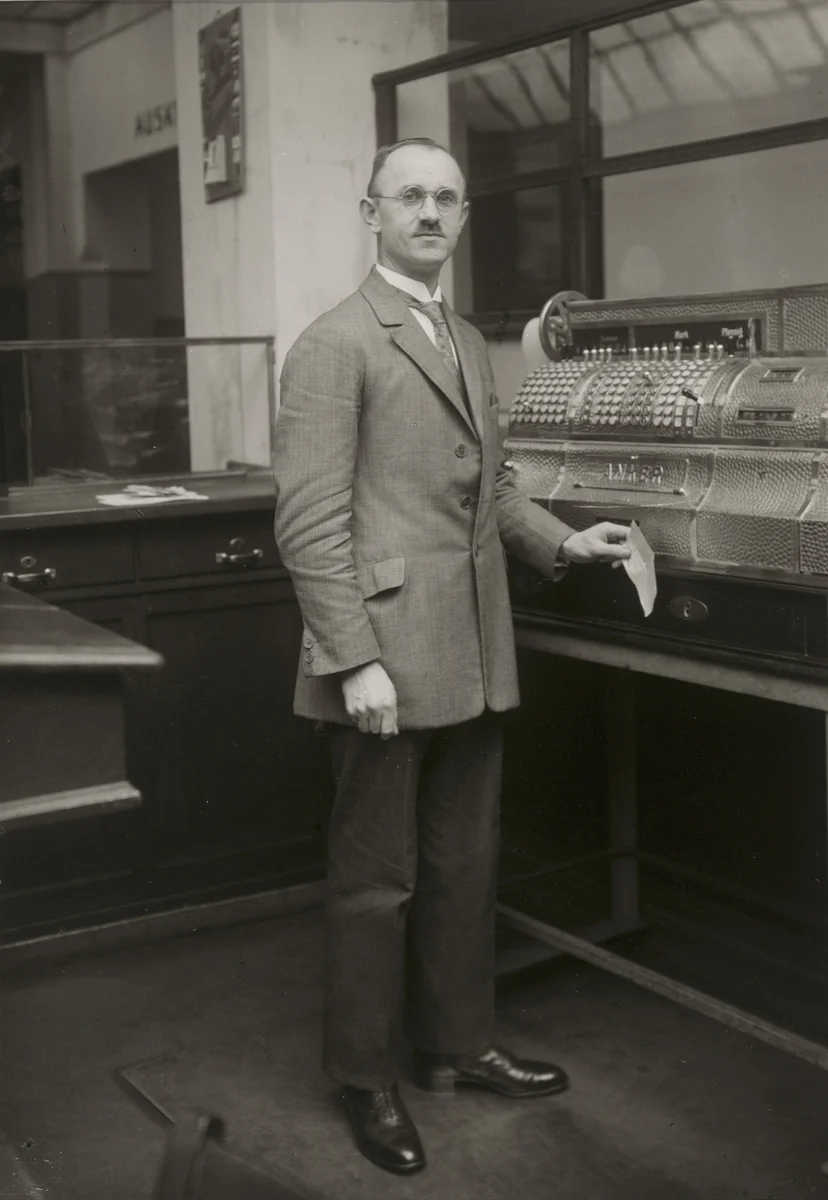 Savings Bank Cashier by August Sander, photograph, 1928