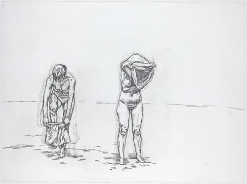 Study for "Inlet" by Graham Nickson, drawing, 1984-1985