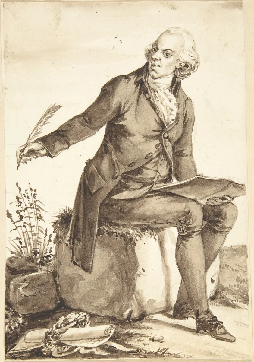 Portrait of Jacques Delille by Jean-Baptiste-François Bosio, drawing, 1780-1827