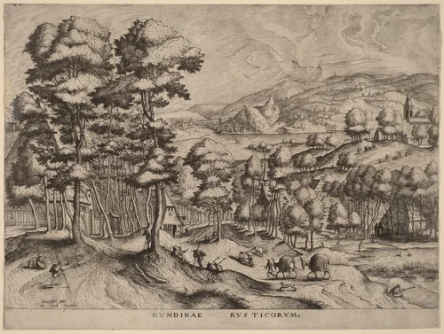 Nundinae Rusticorum (Rustic Market) by Johannes van Doetechum
Lucas van Doetechum
Pieter Bruegel
Hieronymus Cock, print, 1555-1557